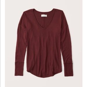 Abercrombie Cozy Long-Sleeve V-Neck Legging Tee